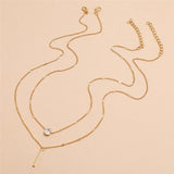 Vintage Necklace Set with Gold Pendant