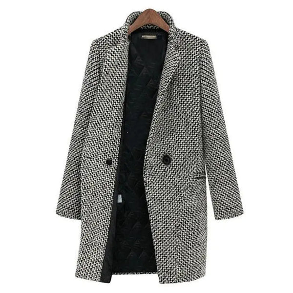 Alida – Classic coat with textured pattern