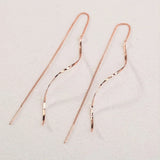 Long Earrings with Wavy Design