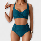Zoe - Ruffled Bandeau Swimsuit
