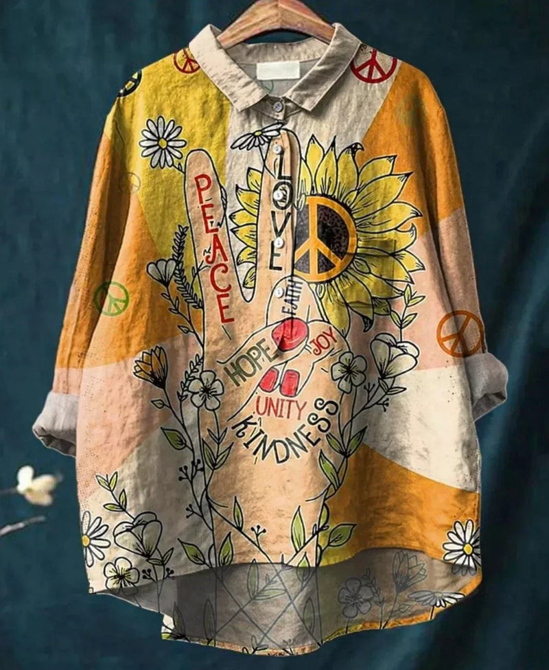 Marley – Peace and Love Printed Blouse