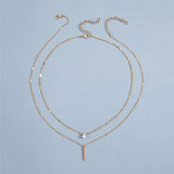 Vintage Necklace Set with Gold Pendant